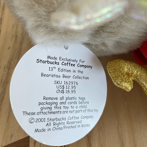 NWT Starbucks Bearista Cupid Bear Collectible - Picture 4 of 6